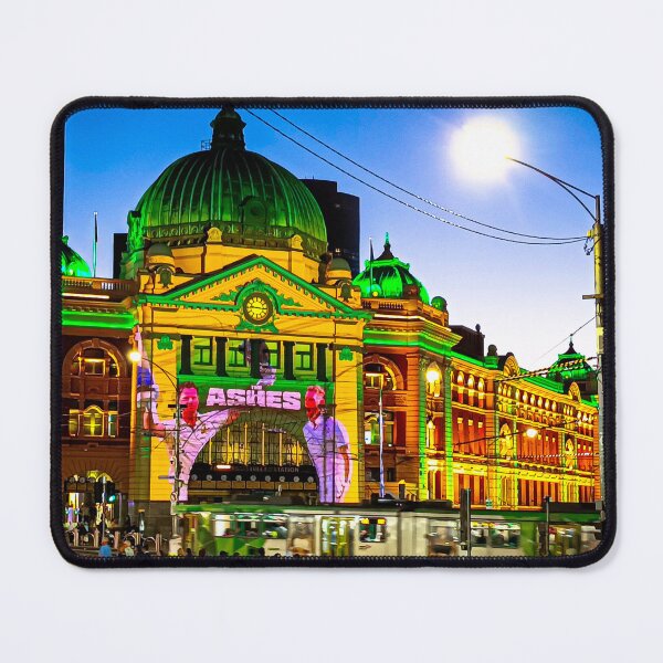 Item preview, Dressing Up Flinders Street Station in Green and Gold - Melbourne, Victoria, Australia designed and sold by Steven Jodoin.