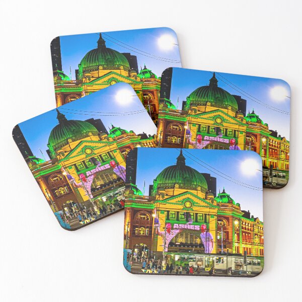 Item preview, Dressing Up Flinders Street Station in Green and Gold - Melbourne, Victoria, Australia designed and sold by Steven Jodoin.
