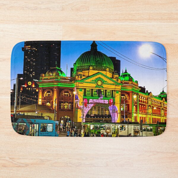Item preview, Dressing Up Flinders Street Station in Green and Gold - Melbourne, Victoria, Australia designed and sold by Steven Jodoin.