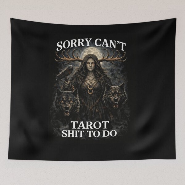 Item preview, SVT Sorry Can’t – Tarot Shit To Do | Midnight Familiar Witchcraft Design designed and sold by SEVERTREND APPAREL .