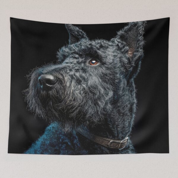 Item preview, Kerry Blue Terrier Portrait on Black designed and sold by Elisabeth Lucas.