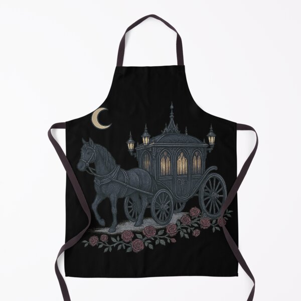 Item preview, Gothic Black Carriage Under Moonlight – Victorian Dark Fantasy designed and sold by Mouraludia.