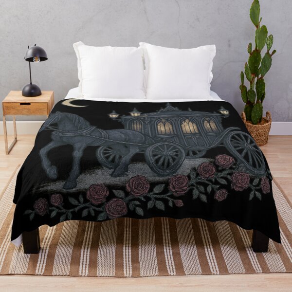 Item preview, Gothic Black Carriage Under Moonlight – Victorian Dark Fantasy designed and sold by Mouraludia.