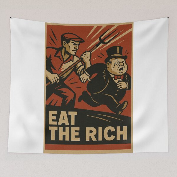 Item preview, Eat the Rich Socialist Retro Propaganda designed and sold by LexKYart.