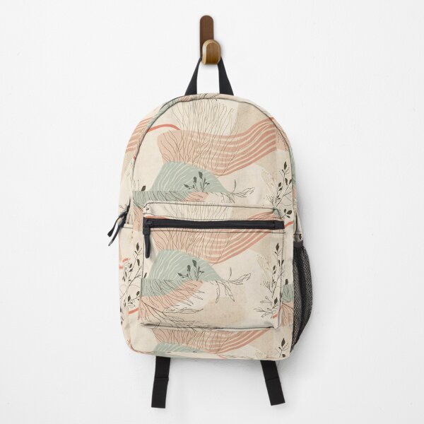 Item preview, Minimalist Japandi Botanical Pattern with Abstract Line Art and Pastel Shapes designed and sold by VibranPalette.