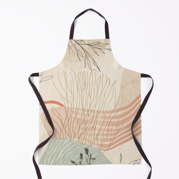 Item preview, Minimalist Japandi Botanical Pattern with Abstract Line Art and Pastel Shapes designed and sold by VibranPalette.