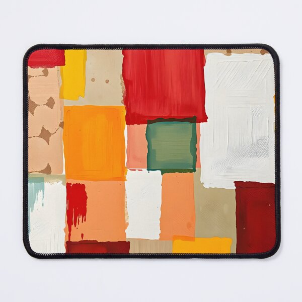 Item preview, Abstract Collage of Textured Square Pieces in a Vibrant Spectrum of Colors	 designed and sold by FRH Design ⭐⭐⭐⭐⭐.