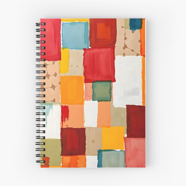 Item preview, Abstract Collage of Textured Square Pieces in a Vibrant Spectrum of Colors	 designed and sold by FRH Design ⭐⭐⭐⭐⭐.