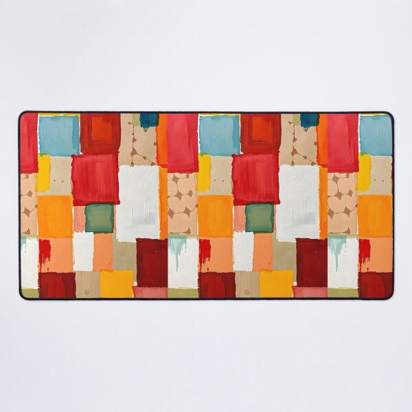 Item preview, Abstract Collage of Textured Square Pieces in a Vibrant Spectrum of Colors	 designed and sold by FRH Design ⭐⭐⭐⭐⭐.