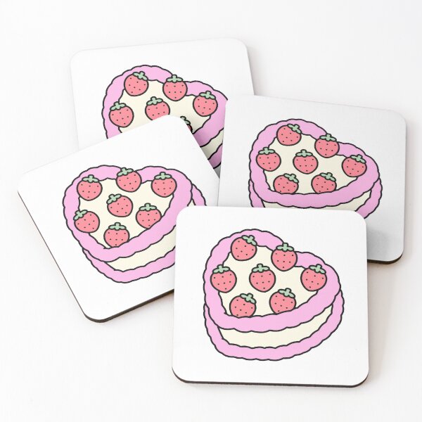 Item preview, Pinkberry Cake | Pink Cake with Strawberry Illustration designed and sold by jugglingelephant.