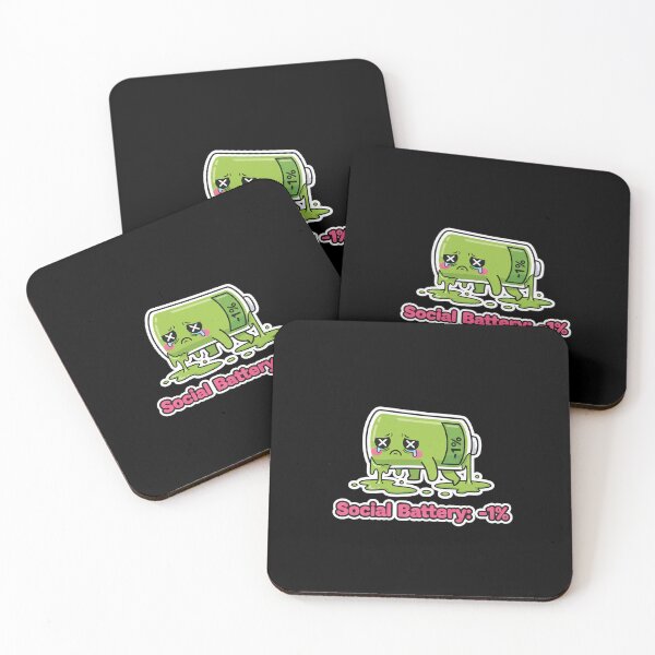 Item preview, Social Battery: -1% Drained Sticker designed and sold by Sassy Cult.