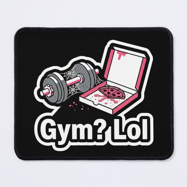 Item preview, Gym? Lol - Funny Anti Fitness Pizza Sticker designed and sold by Sassy Cult.