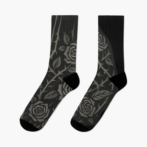 Item preview, Gothic Veiled Figure with Thorned Roses – Dark Romantic Silhouette designed and sold by Mouraludia.