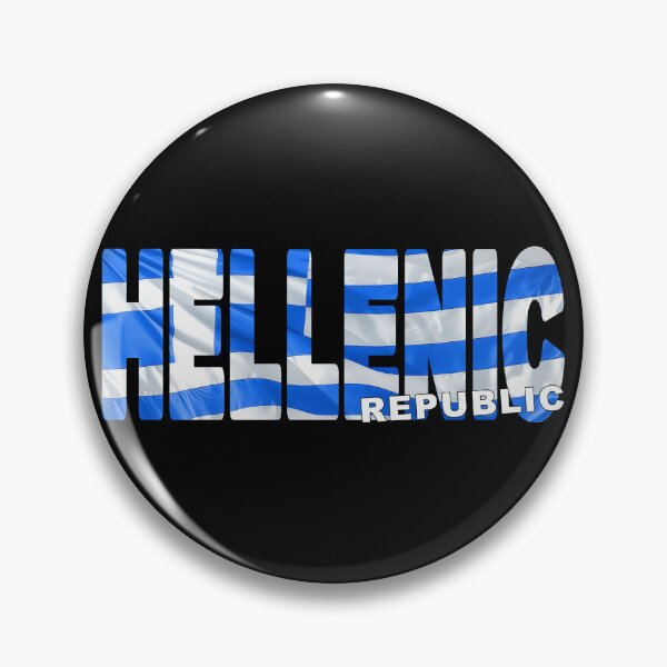 Item preview, HELLENIC REPUBLIC - Flag Flying in Wind cut to Letters Souvenir Sticker Shirt designed and sold by Adam Gormley.