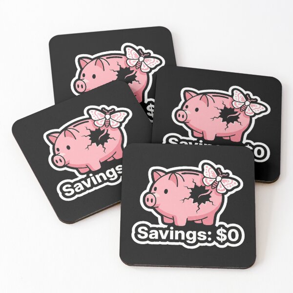 Item preview, Girl Math Finance - Cute Broken Piggy Bank designed and sold by Sassy Cult.