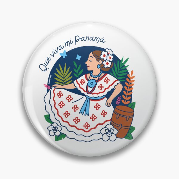Item preview, Panamanian girl pollera sticker designed and sold by DesignPMG.