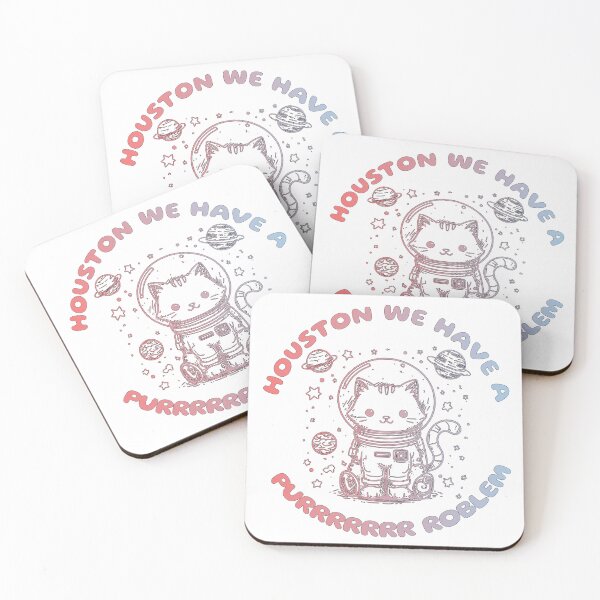Item preview, Houston We Have a Purrrrrrr Roblem designed and sold by WayOutWorks.