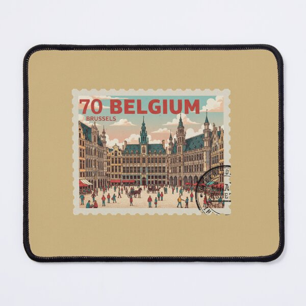 Item preview, Belgium Brussels Vintage Travel Stamp – Grand Place designed and sold by Dekis-Vareity7.