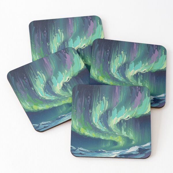 Item preview, Impasto-Style Digital Art: Aurora Eternal Flow designed and sold by EEpression.
