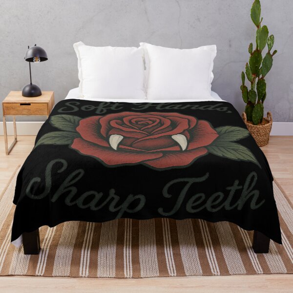 Item preview, Soft Hands, Sharp Teeth Gothic Rose Art – Dark Romantic Vampire Aesthetic designed and sold by Mouraludia.