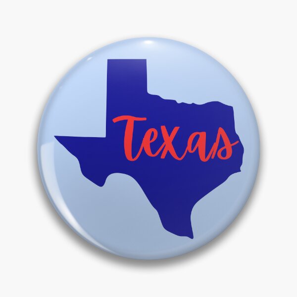 Item preview, Texas State Silhouette with Script Text | Bold Red & Blue Lone Star Art designed and sold by SimplyJasper.