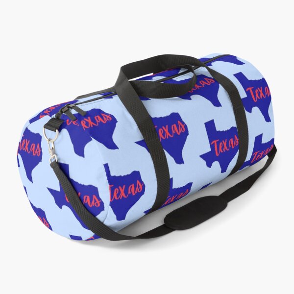 Item preview, Texas State Silhouette with Script Text | Bold Red & Blue Lone Star Art designed and sold by SimplyJasper.