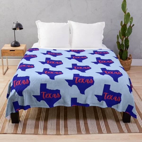 Item preview, Texas State Silhouette with Script Text | Bold Red & Blue Lone Star Art designed and sold by SimplyJasper.