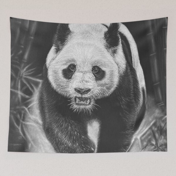 Item preview, The Giant Panda's Race - Realistic White Pastel Wildlife Art designed and sold by JanidAlfaro.
