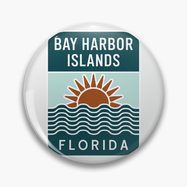 Item preview, Bay Harbor Islands Florida - Beach Sign designed and sold by TheOldMittenIllustrated.