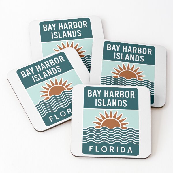 Item preview, Bay Harbor Islands Florida - Beach Sign designed and sold by TheOldMittenIllustrated.