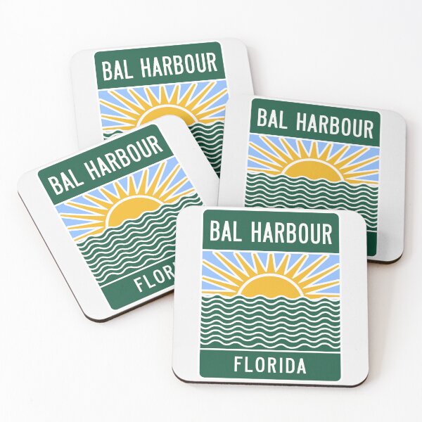 Item preview, Bal Harbour Florida - Beach Sign designed and sold by TheOldMittenIllustrated.