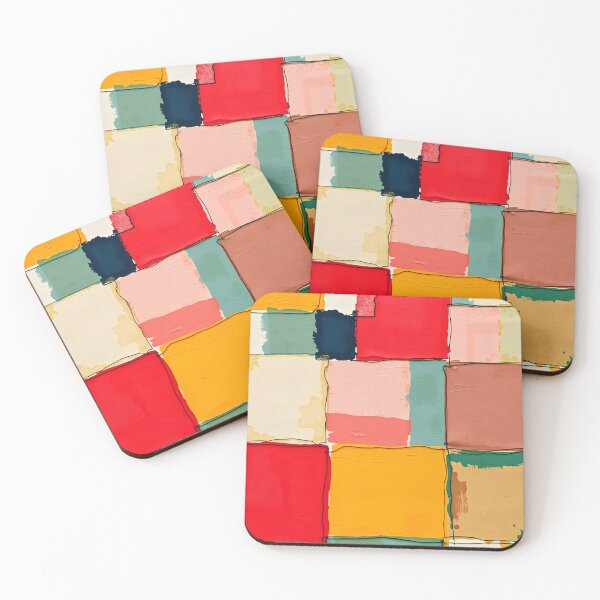 Item preview, colorful square abstract pattern designed and sold by FRH Design ⭐⭐⭐⭐⭐.