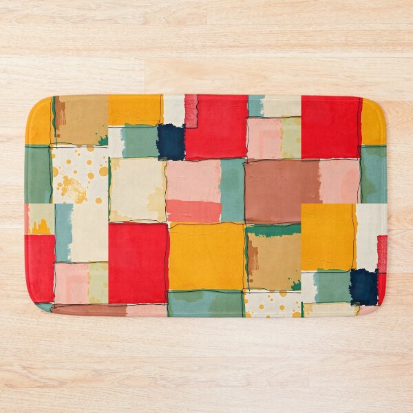 Item preview, colorful square abstract pattern designed and sold by FRH Design ⭐⭐⭐⭐⭐.