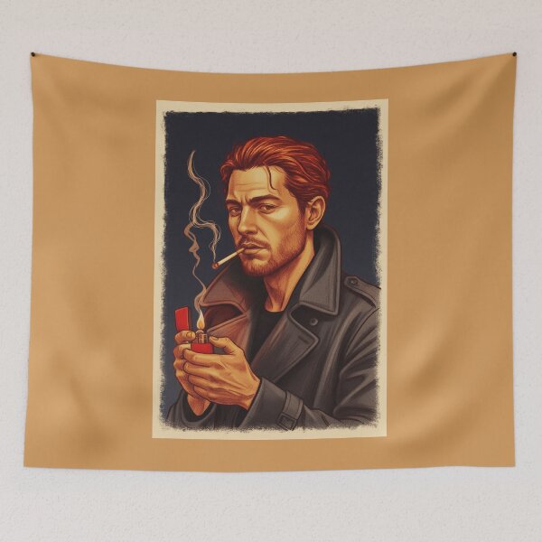 Item preview, URBAN NOIR - The Smuggler - Vintage Portrait Art designed and sold by Urban-InkStudio.