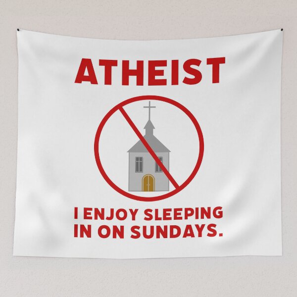 Item preview, Atheist I enjoy sleeping in on Sundays.  designed and sold by Rachel the Artist .