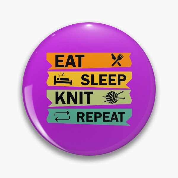 Item preview, Eat Sleep Knit Repeat. Knitter's Gift. Knitter's Quote.  Knitting Quote. designed and sold by DesignHouse07.