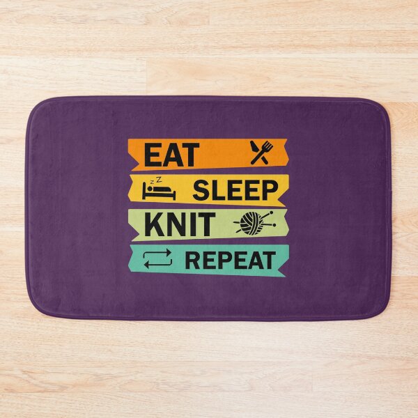 Item preview, Eat Sleep Knit Repeat. Knitter's Gift. Knitter's Quote.  Knitting Quote. designed and sold by DesignHouse07.