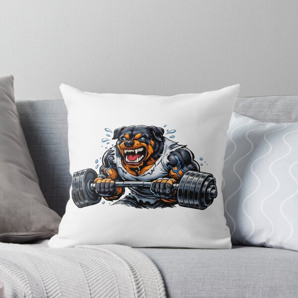 Item preview, Vicious Rottweiler Dog Muscles Barbell Curl Design designed and sold by Primal Pump Co LTD.