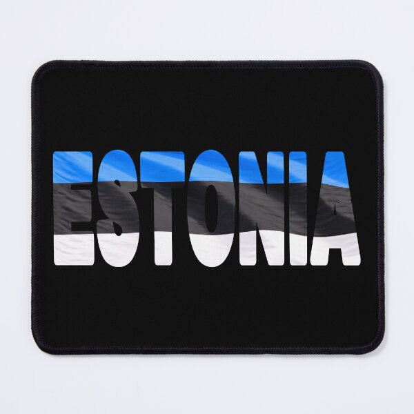 Item preview, ESTONIA - Flag Flying in Wind cut to Letters Souvenir Sticker Shirt designed and sold by Adam Gormley.