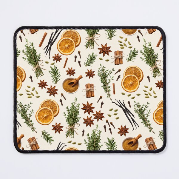 Item preview, Cozy Kitchen Art - Dried Spices Pattern in Cream designed and sold by SparkSpiral.
