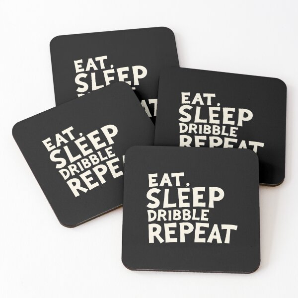 Item preview, Funny Soccer Eat Sleep Dribble Repeat Text Design designed and sold by MimsTees.