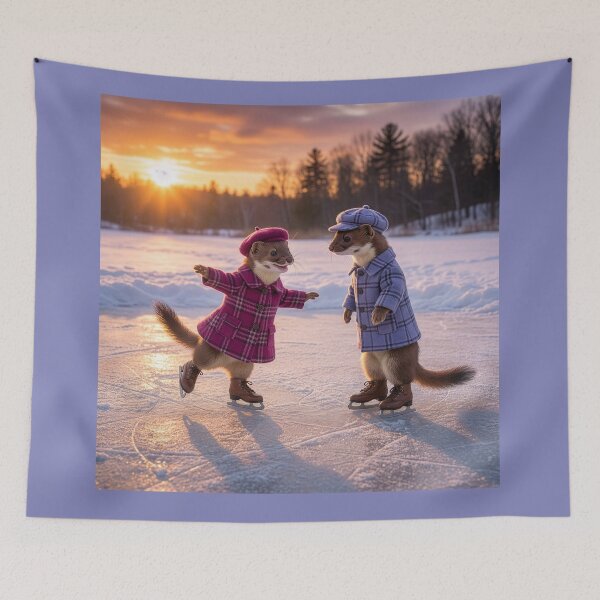 Item preview, Stoats Spend a Peaceful Evening on the Pond designed and sold by Tridentulus.