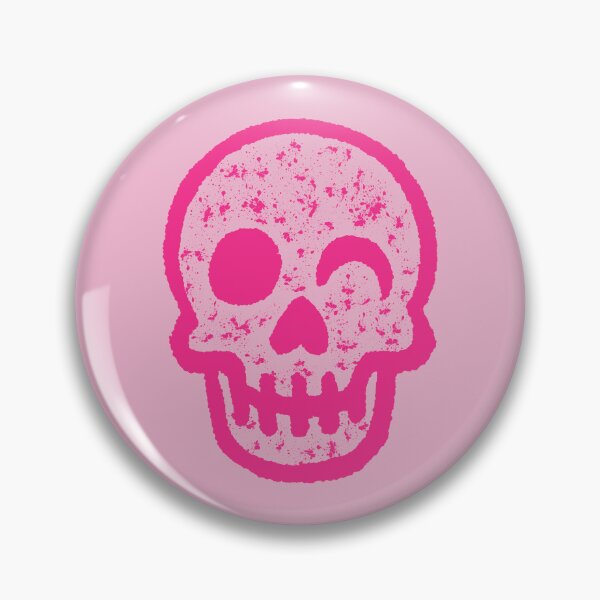 Item preview, Cute Winking Pink Minimal Skull Design designed and sold by OctGaveAParty.