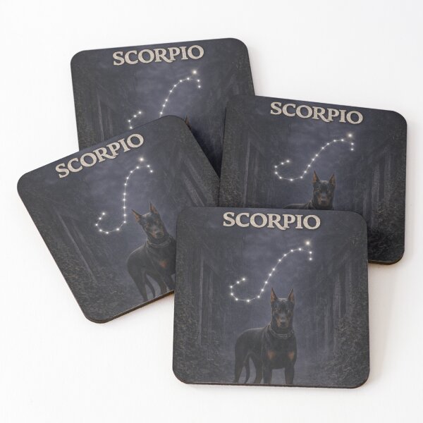 Item preview, Scorpio Dog – Silence Is Warning | Zodiac Dog Art | Astrology Survivor Illustration designed and sold by TroyTheTerrific.