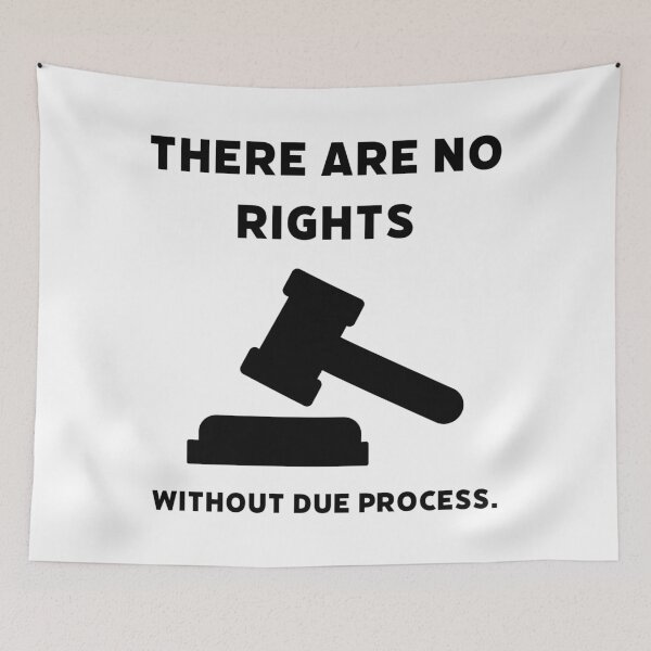Item preview, There are no rights without due process  designed and sold by Rachel the Artist .