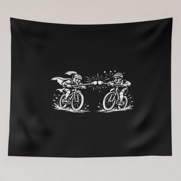 Item preview, Bicycle Jousting Silhouette – Funny Cycling Art | Obscure Sports Humor Design designed and sold by RollFuzzy.