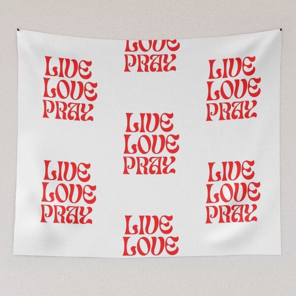 Item preview, live- love- pray christian t-shirt Christian art graphics designed and sold by WovenWordB.