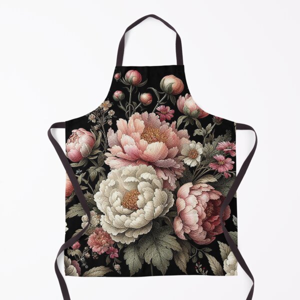 Item preview, Floral Tote Bag - Vintage Peony Garden - Elegant Floral Bouquet on Midnight Black designed and sold by Nicole-Cherie.