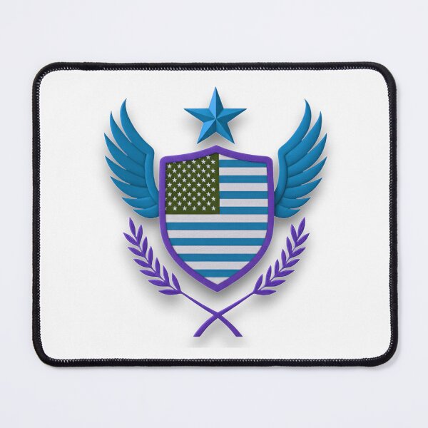 Item preview, USA FLAG Patriotic Shield with Blue Wings and Star designed and sold by blacK1982White.