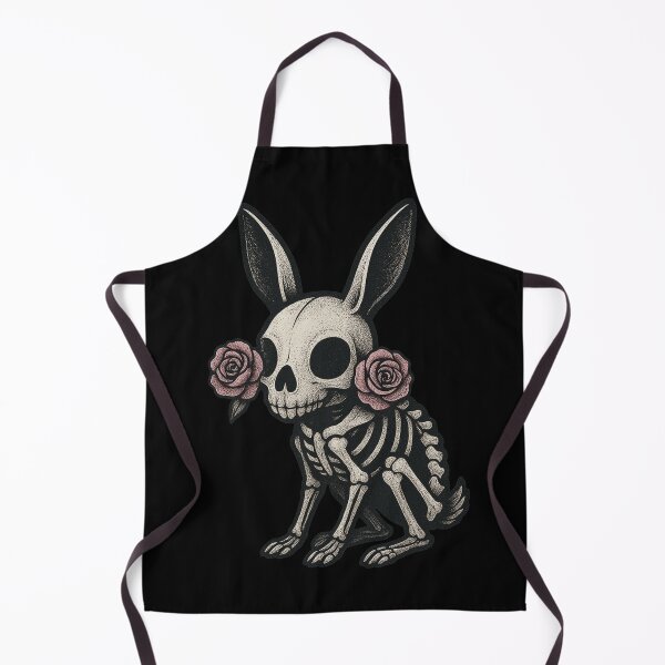 Item preview, Cute Gothic Skeleton Bunny with Roses – Spooky Cute designed and sold by Mouraludia.